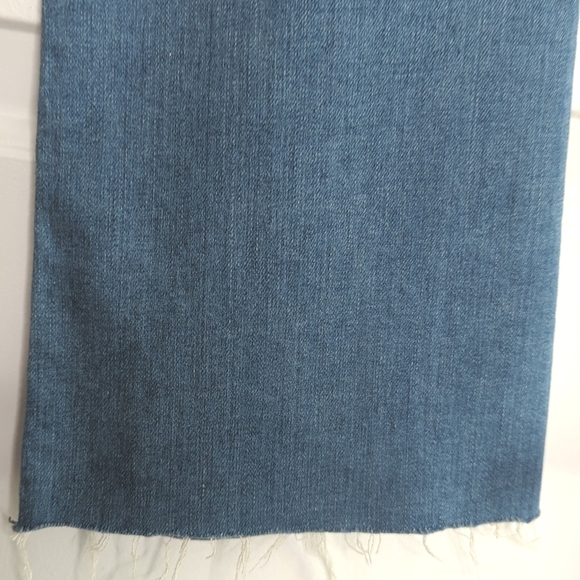 Adriano Goldschmiede The Jodi Crop High Rise Slim Flare Distressed Hem Jeans 28 - Picture 8 of 15